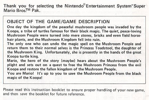 Super mario bros official storyline