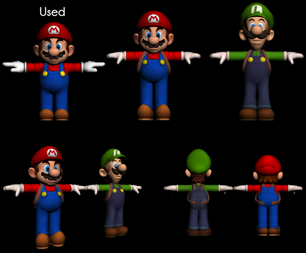 luigis mansion unused mario model