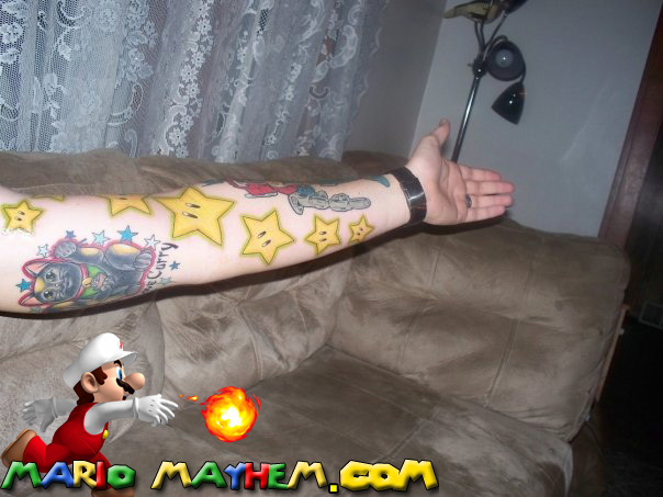 Mario Star Sleeve Tattoo