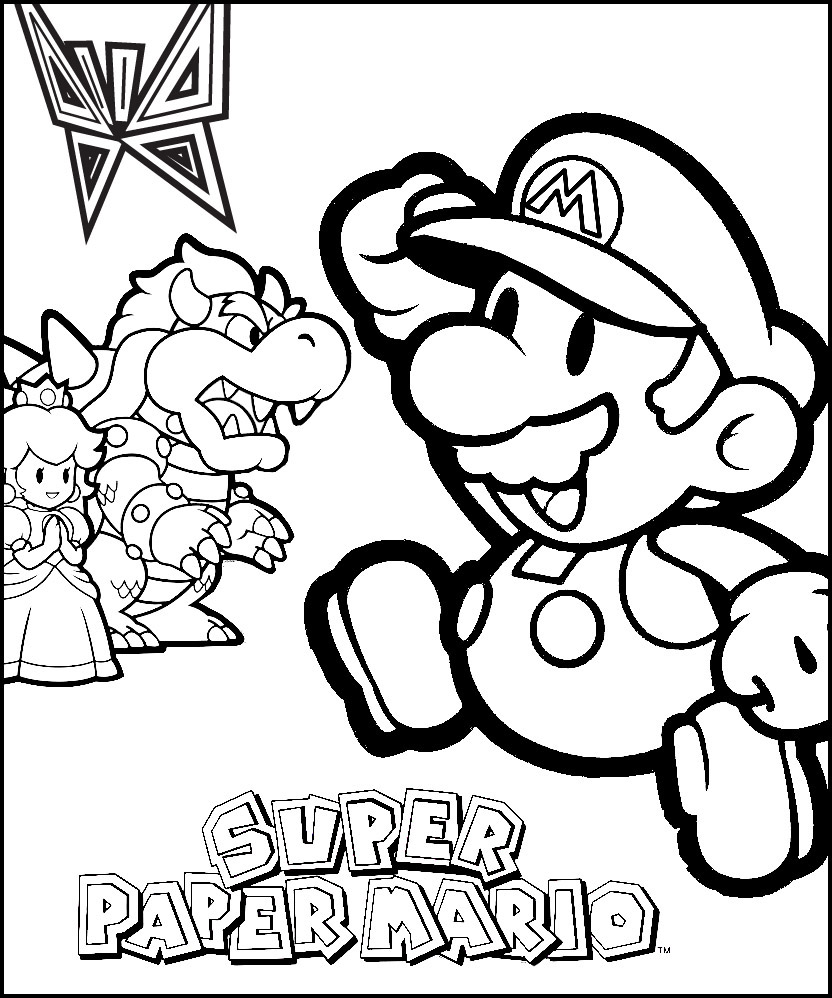 Paper Mario coloring page  Free Printable Coloring Pages