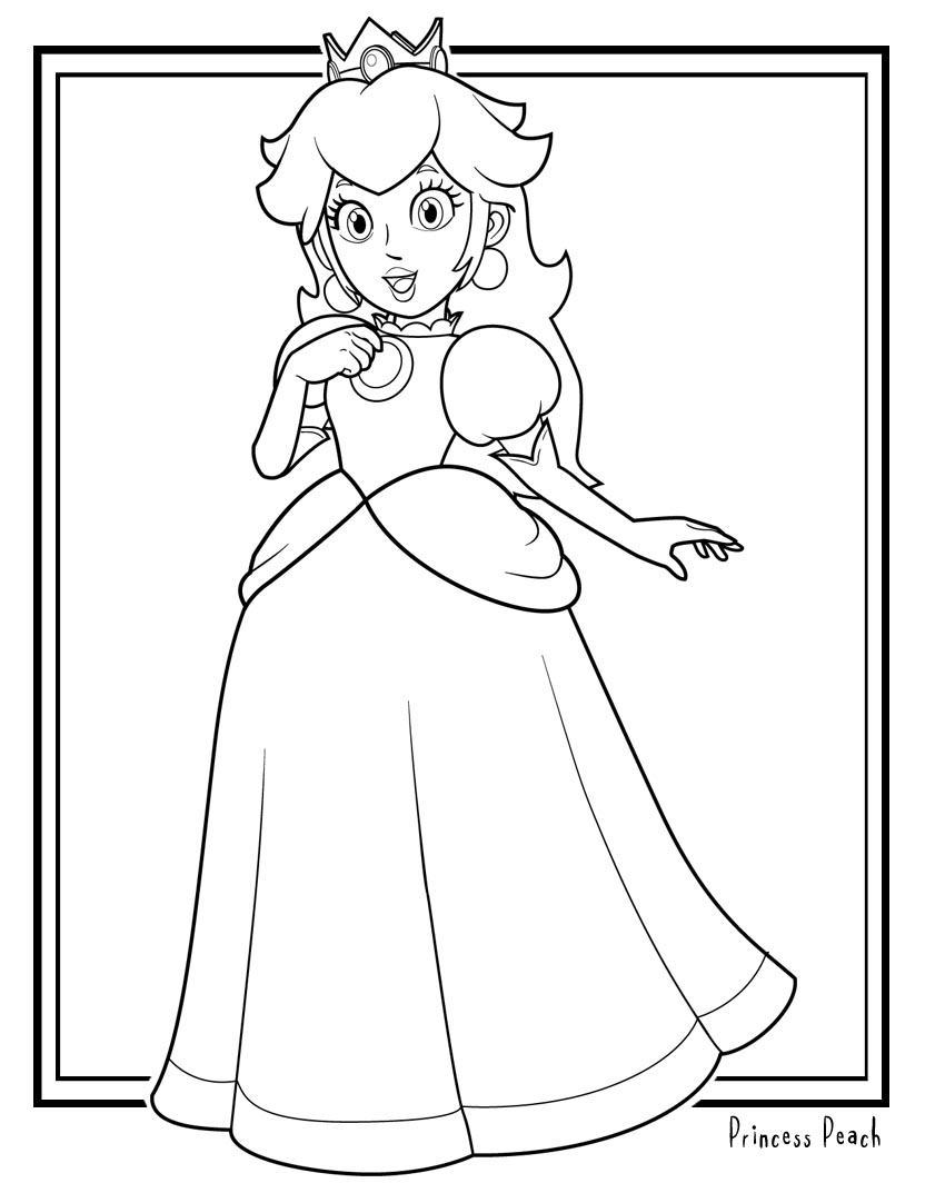 Mario Coloring Pages Black And White Super Mario Drawings For You To Color In