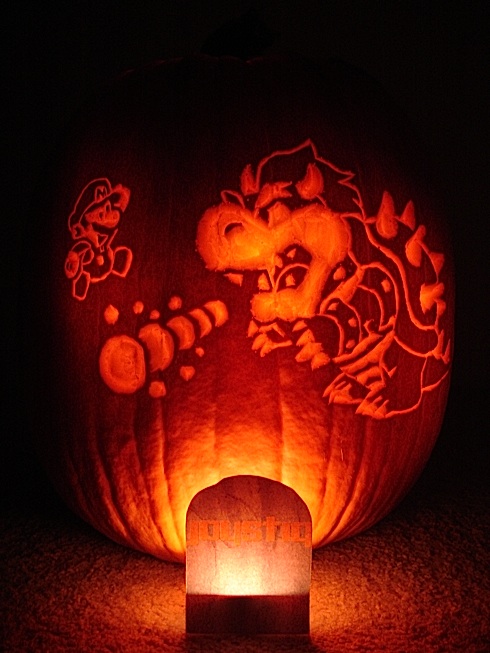 mario toad pumpkin carving patterns