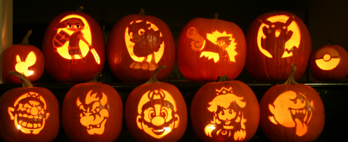Mario Pumpkin - Spookify your pumpkin with a Mario pumpkin stencil!